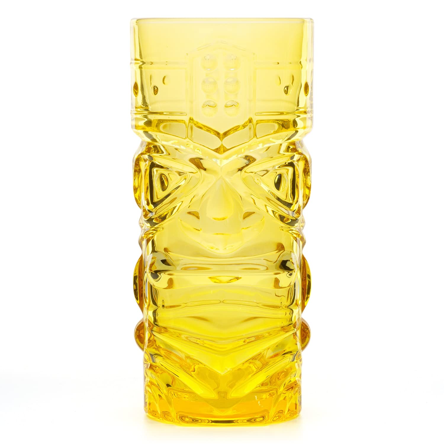 CKB LTD Juego de 4 vasos de cóctel Tiki Bar de colores, vasos altos ideales para fiestas hawaianas a base de ron, cócteles mixtos MAI Tai Long Island o cócteles zombies, 450 ml, juego de 4