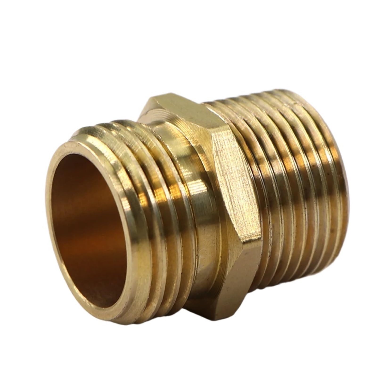 Lot de 2 connecteurs de tuyau d'arrosage NPT en laiton de 1,9 cm vers BSP mâle pour arrosage de jardin