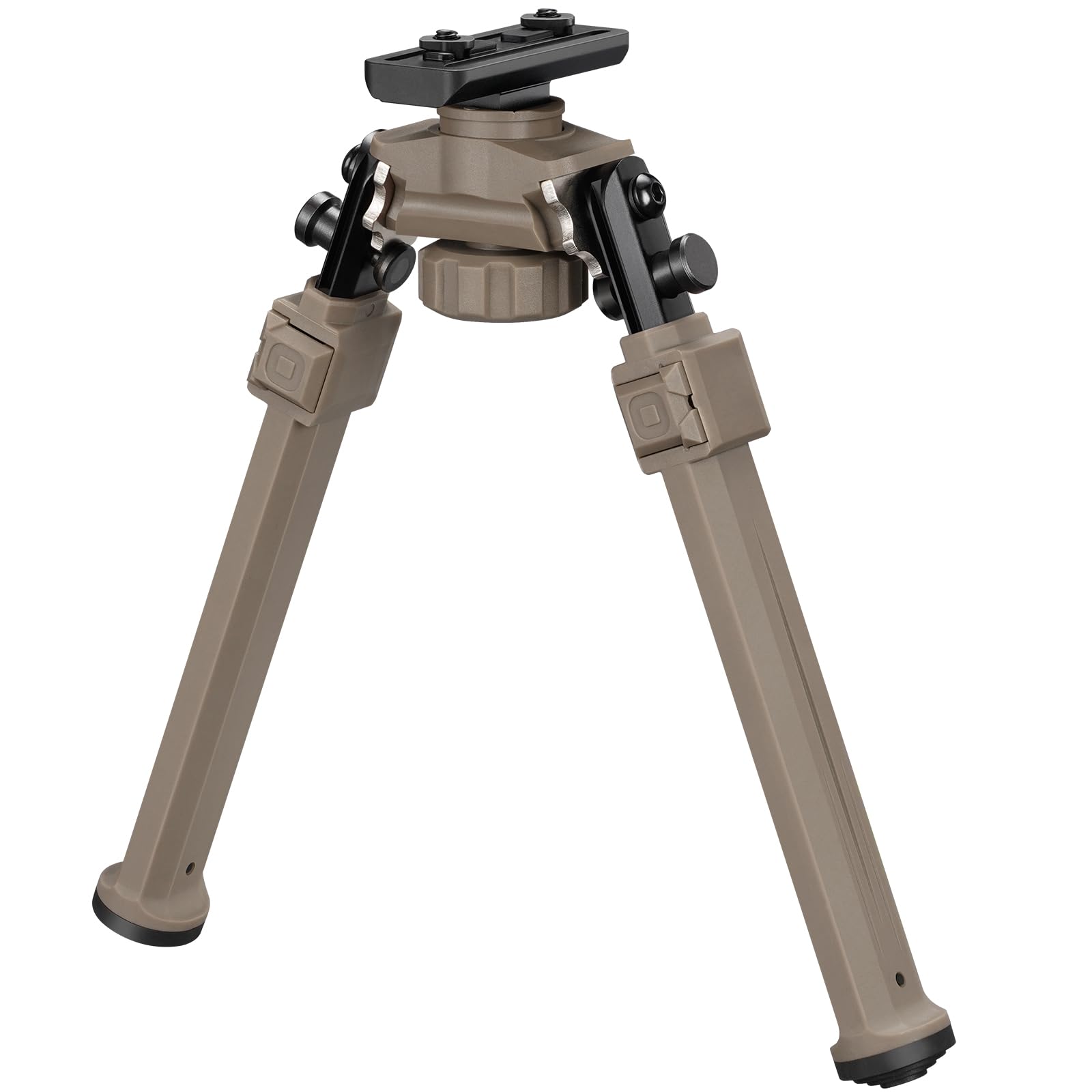 MidTen Tactical Bipod Compatible with M-Rail Bipod Swivel Tilt Sturdy Height Adjustment for Hunting and Shooting