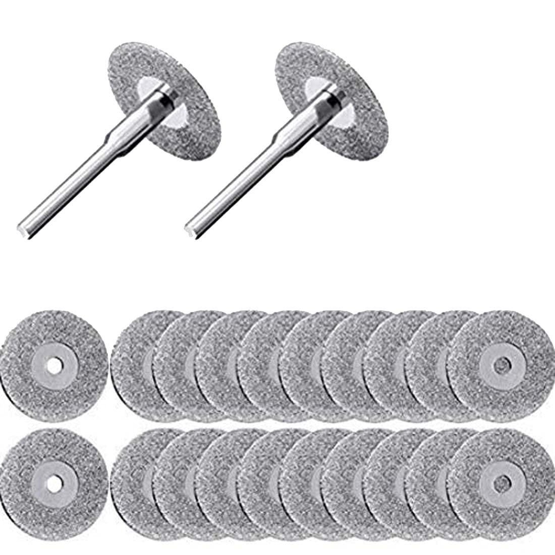 Diy Crafts 12570 India 152 25 Mm Diamond Discs, Emery Diamond Cutting Blades Drill Bit & Mandrel for Dremel, Multicolor, 5 Piece 2