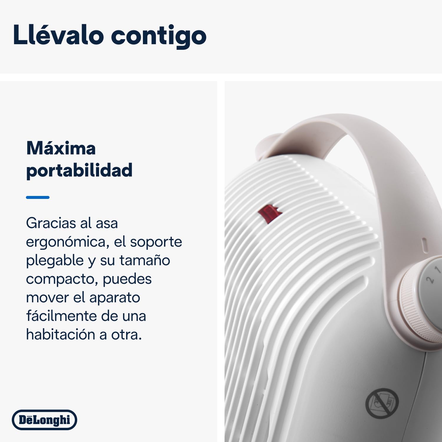 De'Longhi HFS 30B24W - Termoventilador (2400 W, termostato de habitación ajustable, ventilador de verano)