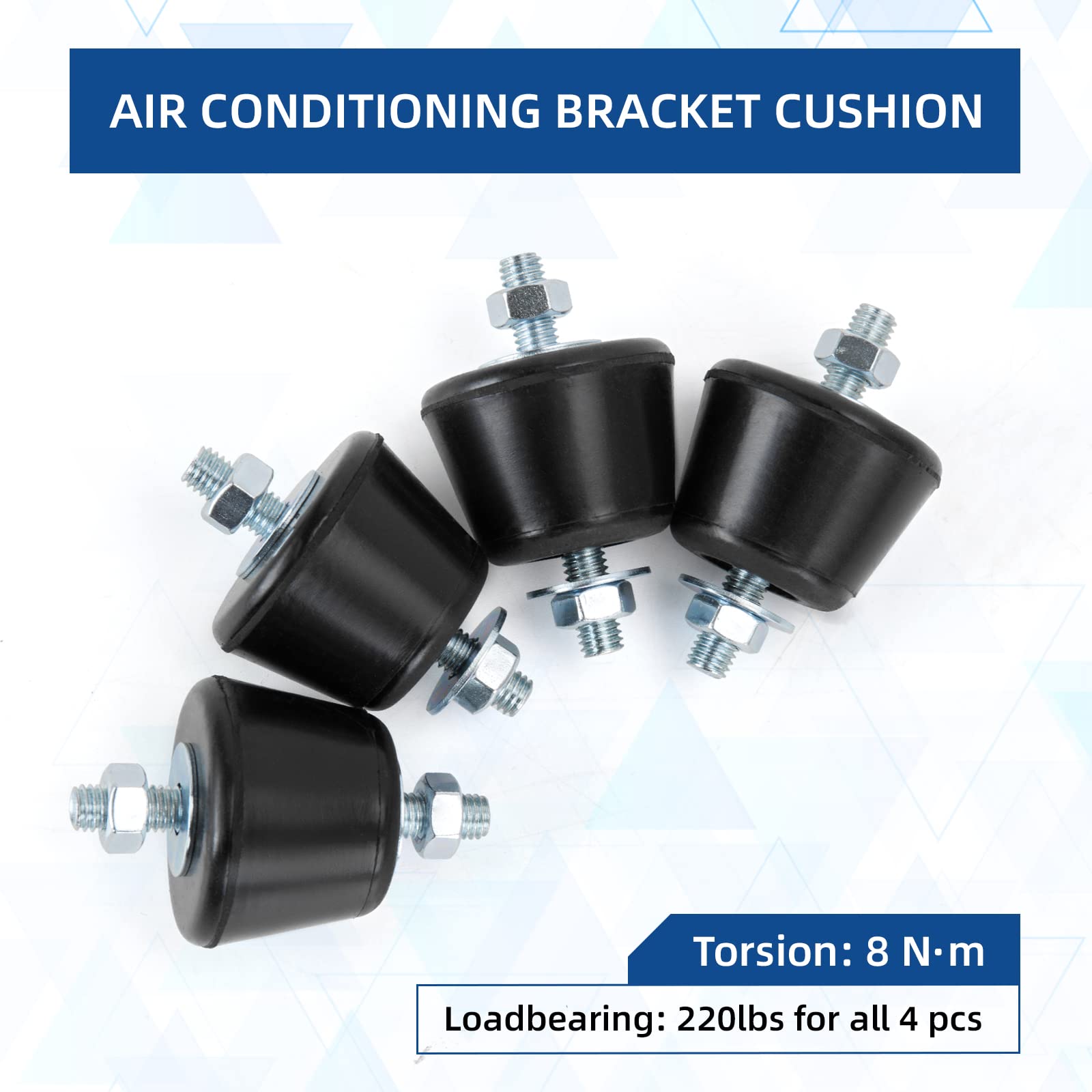 Rubber Studs Shock Absorber M8 45x32mm 4 Pack — Amazon image 3