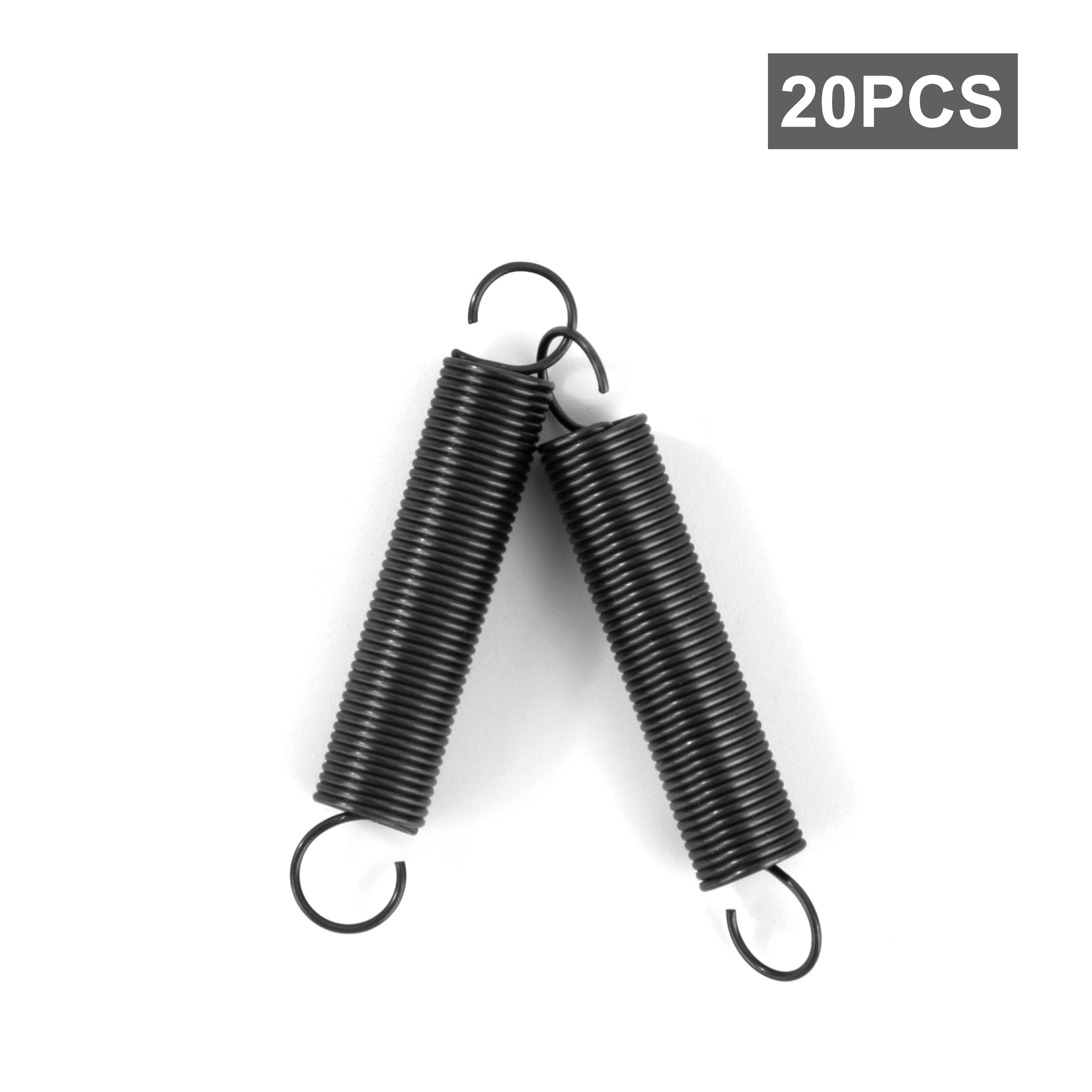 Sprężyny przedłużające 35 mm Sprężyny naciągowe z hakiem Fortepian Wire Sprężyna Średnica zewnętrzna 6mm Średnica drutu 0,55 mm Siła Sprężyna 0,6 kg 20 sztuk