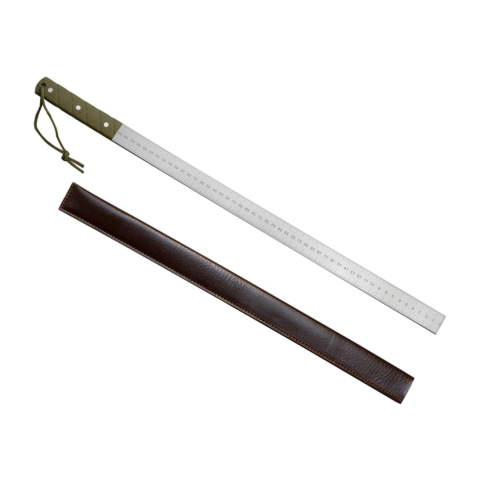 Limtula 63Cm Multifunctional Ruler Straight Edges Measuring Tool 50Cm 20In Straight Ruler Stainless Car Mounted Defense Multifunctional Stainless Steel