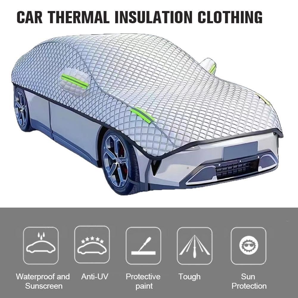 HJfhCFGJ Protector Parabrisas Cubierta de Coche protección Exterior Impermeable Cuatro Estaciones del Parabrisas Protector Granizo Cubierta Nieve(Hammer Truck)