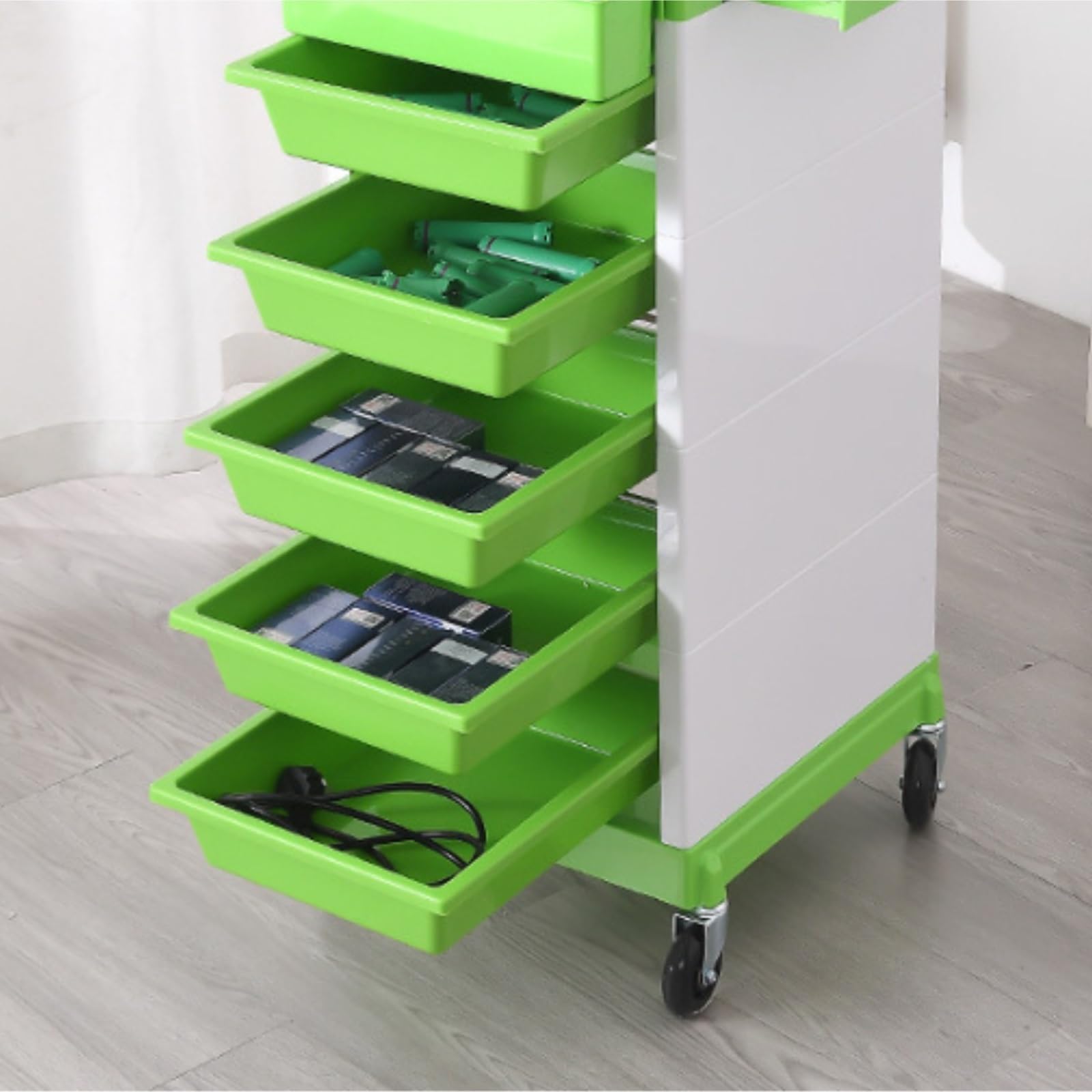 Profesjonalny wózek fryzjerski, wózek do salonu dla stylistów, etui do makijażu, sprzęt do salonu fryzjerskiego, przechowywanie narzędzi kosmetycznych, przenośny uchwyt na akcesoria do włosów