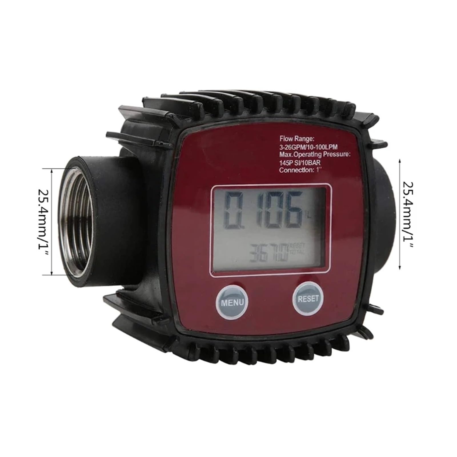 Contador de Agua, Medidor De Flujo De Combustible Digital K24 Profesional, Compatible Con Productos Químicos, Envío Directo De Agua , para uso doméstico en el jardín