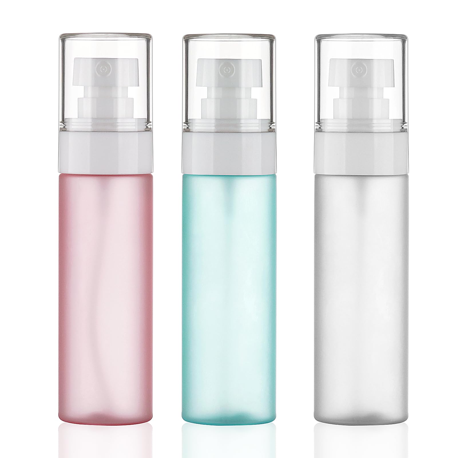Kitchen GIMS Travel Spray Bottles TSA Approved 3 Pack (2.2oz/65ml), Leak Proof Fine Mist Refillable Empty Plastic Spray Bottles for Perfume, Essential