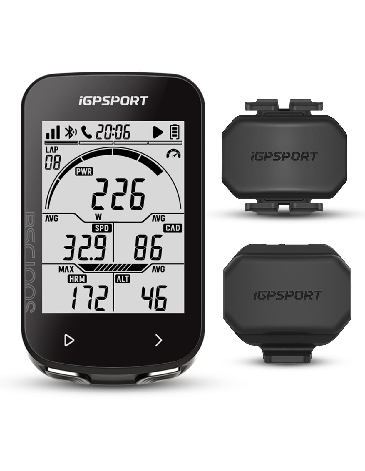 iGPSPORT BSC100S Compteur Velo sans Fil et CAD70 Capteur de Cadence+SPD70 Capteur de Vitesse