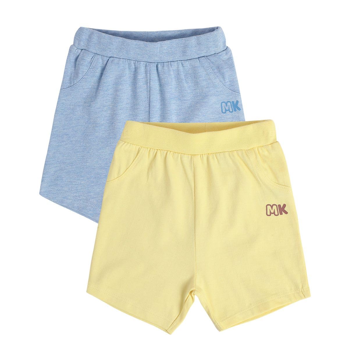 Baby Knitted Cotton Short, Pack of 2 (Blue/Yellow Color)-image-20