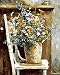 COLORWORK DIY Paint by Numbers, Canvas Oil Painting Kit for Kids & Adults, 16" W x 20" L Drawing Paintwork with Paintbrushes, Acrylic Pigment-Wild Flowers Pots Chair