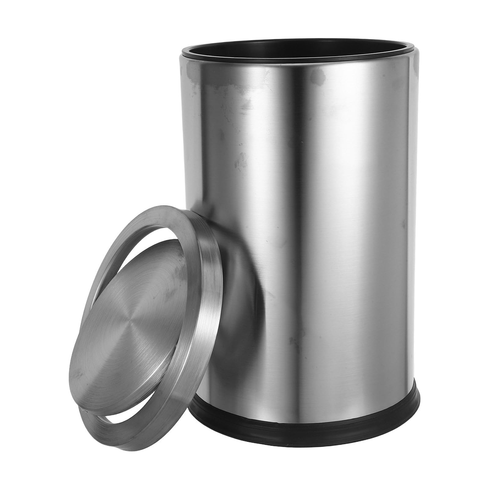 Bote de Basura de Acero Inoxidable Cilíndrico Tapa de 9l