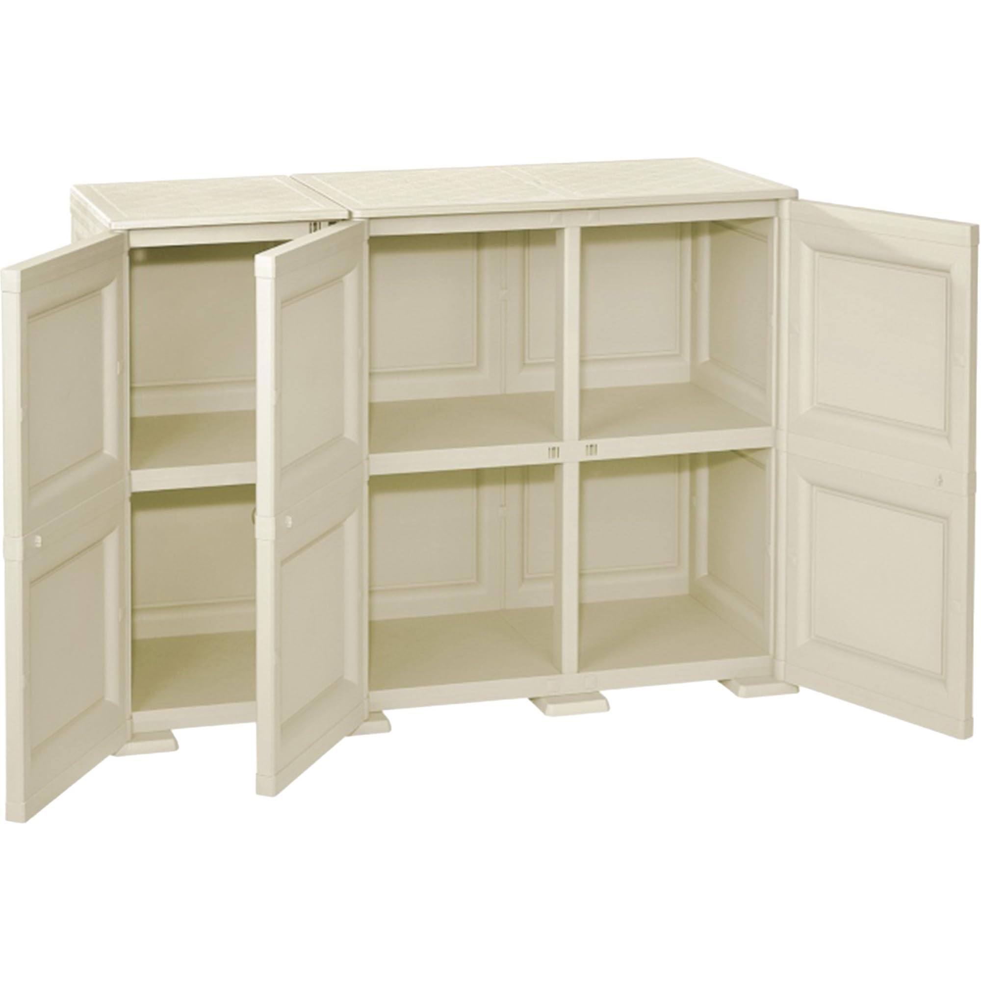 Tontarelli S.p.A. Armadio 3 2 Moduli, Ante Lisce Mobile Contenitore, Angora, 118x47x85.5 cm