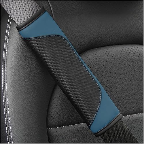 2PCS Car Seat Belt Cover, Carbon Fiber Seatbelt Shoulder Protection, Soft Car Seat Belt Strap Cushion Protect Your Neck and Shoulder, Car Accessories Seat Belt Pad for Car Truck (Dark Green)