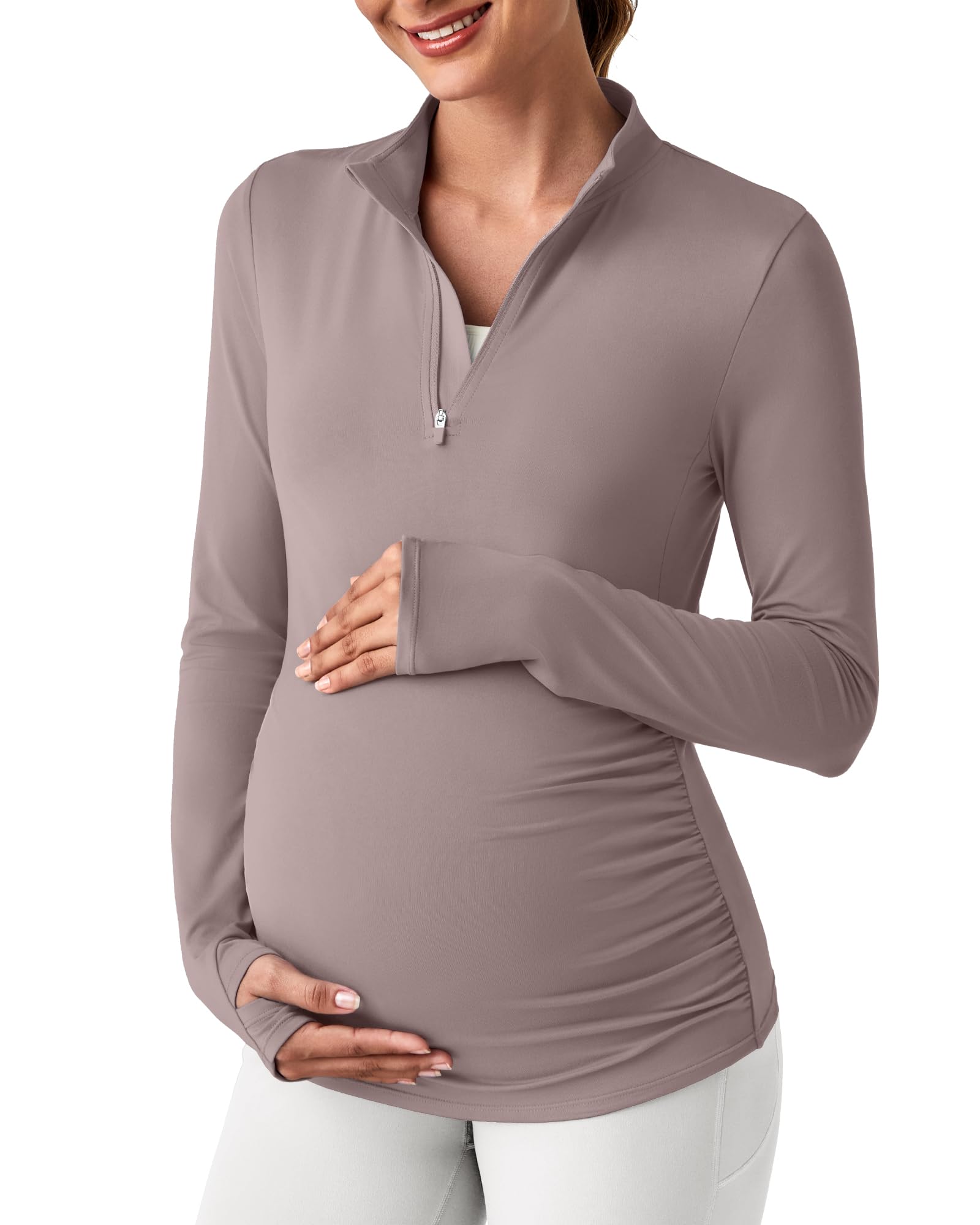 G4Free Umstandsoberteile Langarmshirts mit Rüschen
