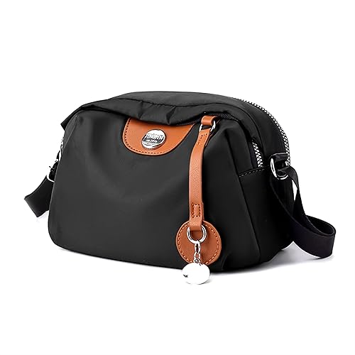 Sminra Bolso cruzado pequeño para mujer, bolso de hombro de nailon moderno con correa ancha ajustable impermeable