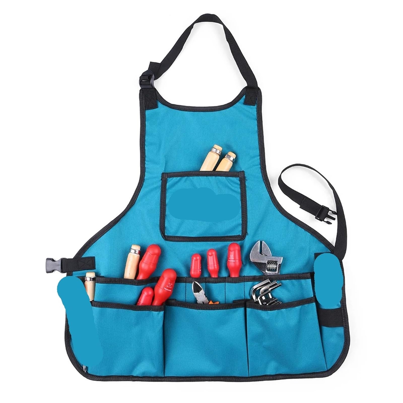 Delantal de Trabajo con Bolsillos Delantal for herramientas de jardinería lona impermeable, bolsa con bolsillos, tamaño ajustable for hombres y mujeres