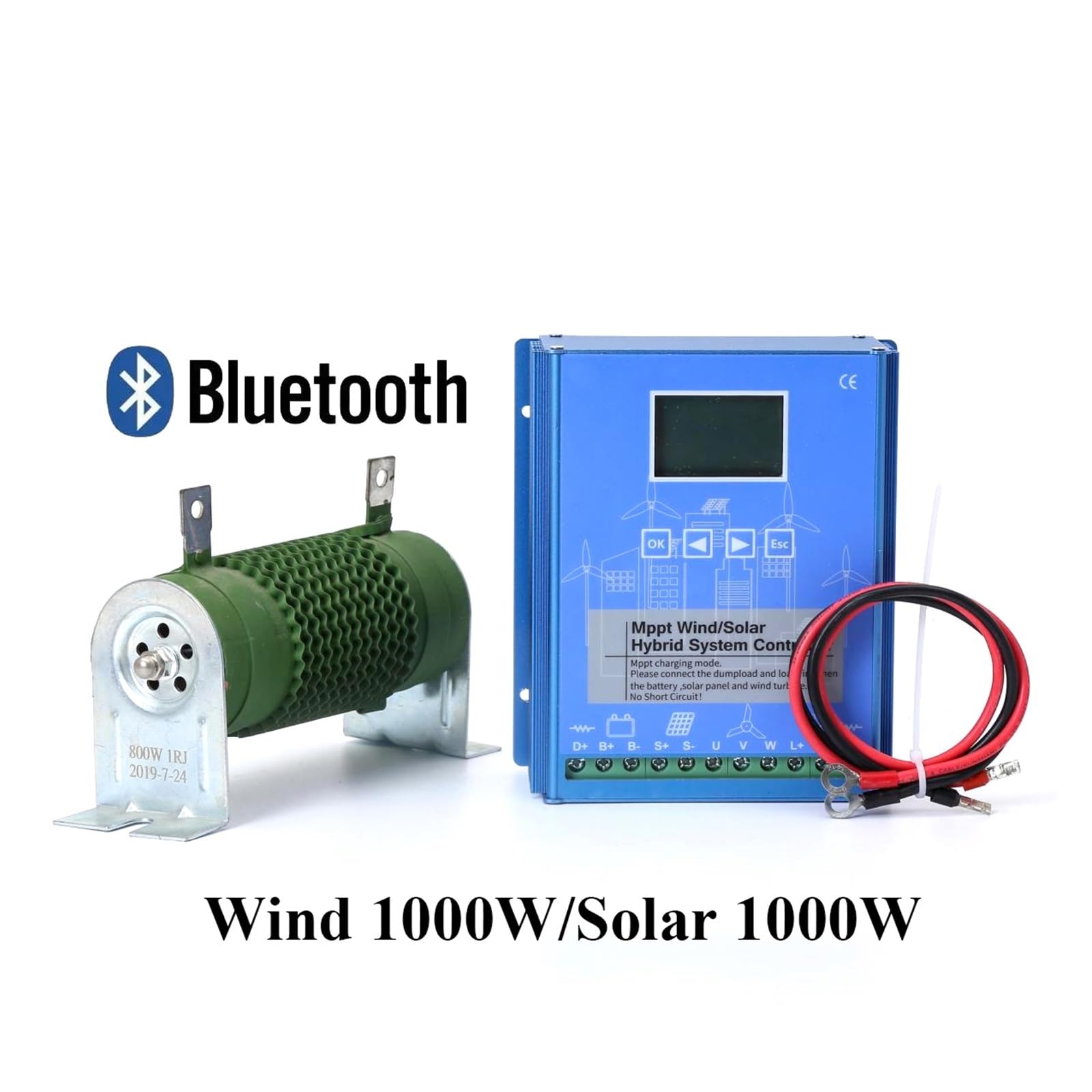 Regolatore Di Carica Ibrido Solare Eolico MPPT 600 W E Automatico 12/24 V/48 V Con Carico Scarico Bluetooth Facile Da Usare(W1000W S1000W BT,24V 48V Auto)