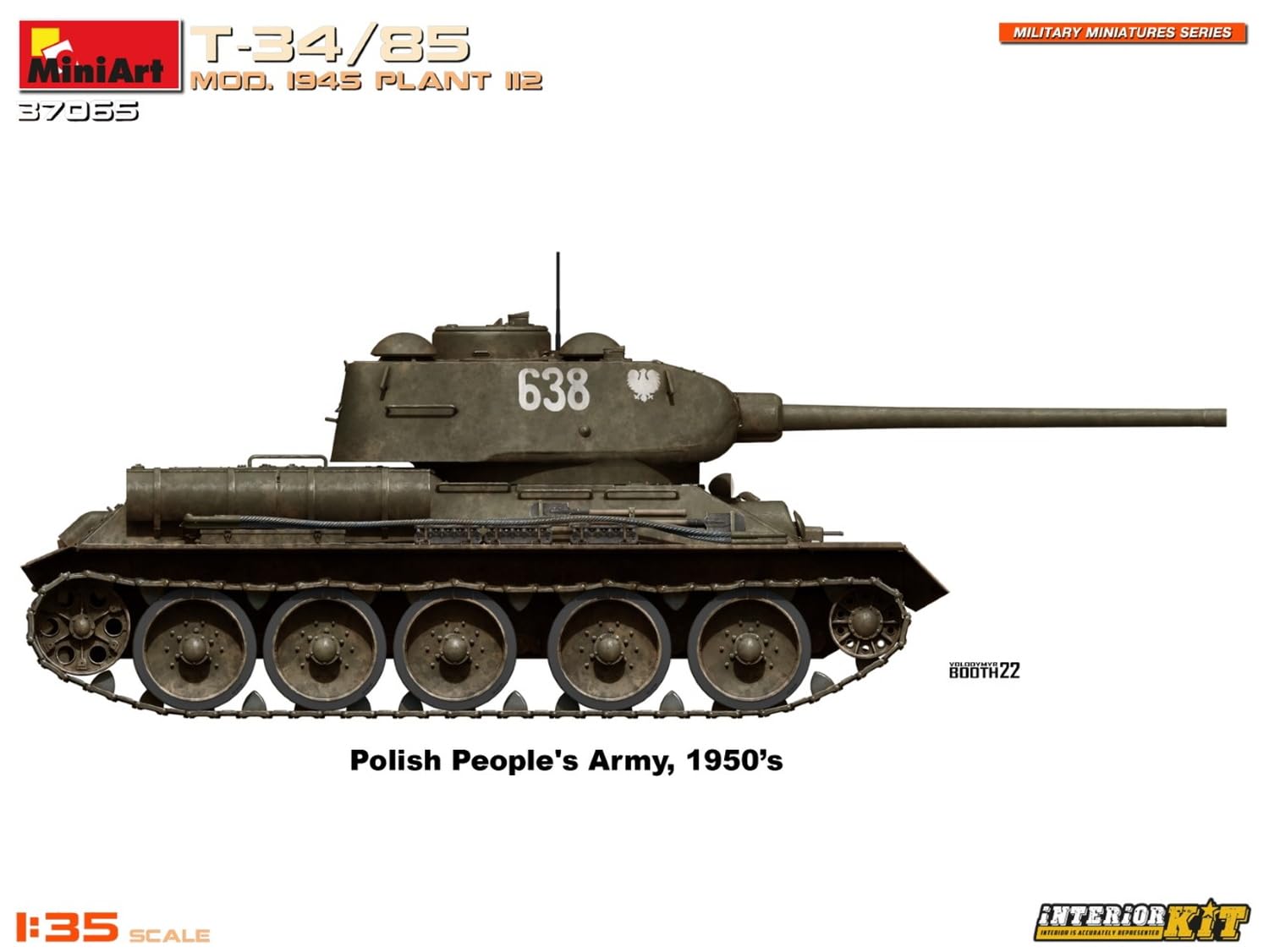 MiniArt 1:35 - T-34-85 Mod. 1945. Kit Interior de Planta 112