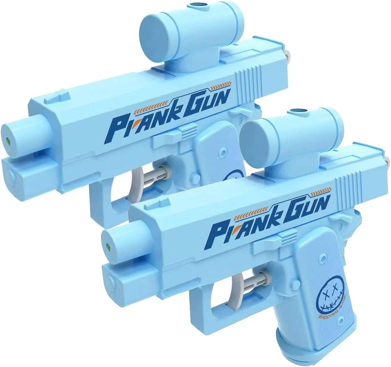 Prank Water Gun Prank Two-Way Water Gun Toy Gun Outdoor Toys Summer Entertainment Travel Gatherings (Blue-2pcs)