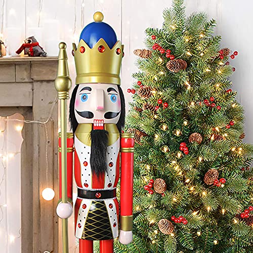 CDL Nussknacker, 122 cm, 1.2 m hoch, lebensgroß, rot,...