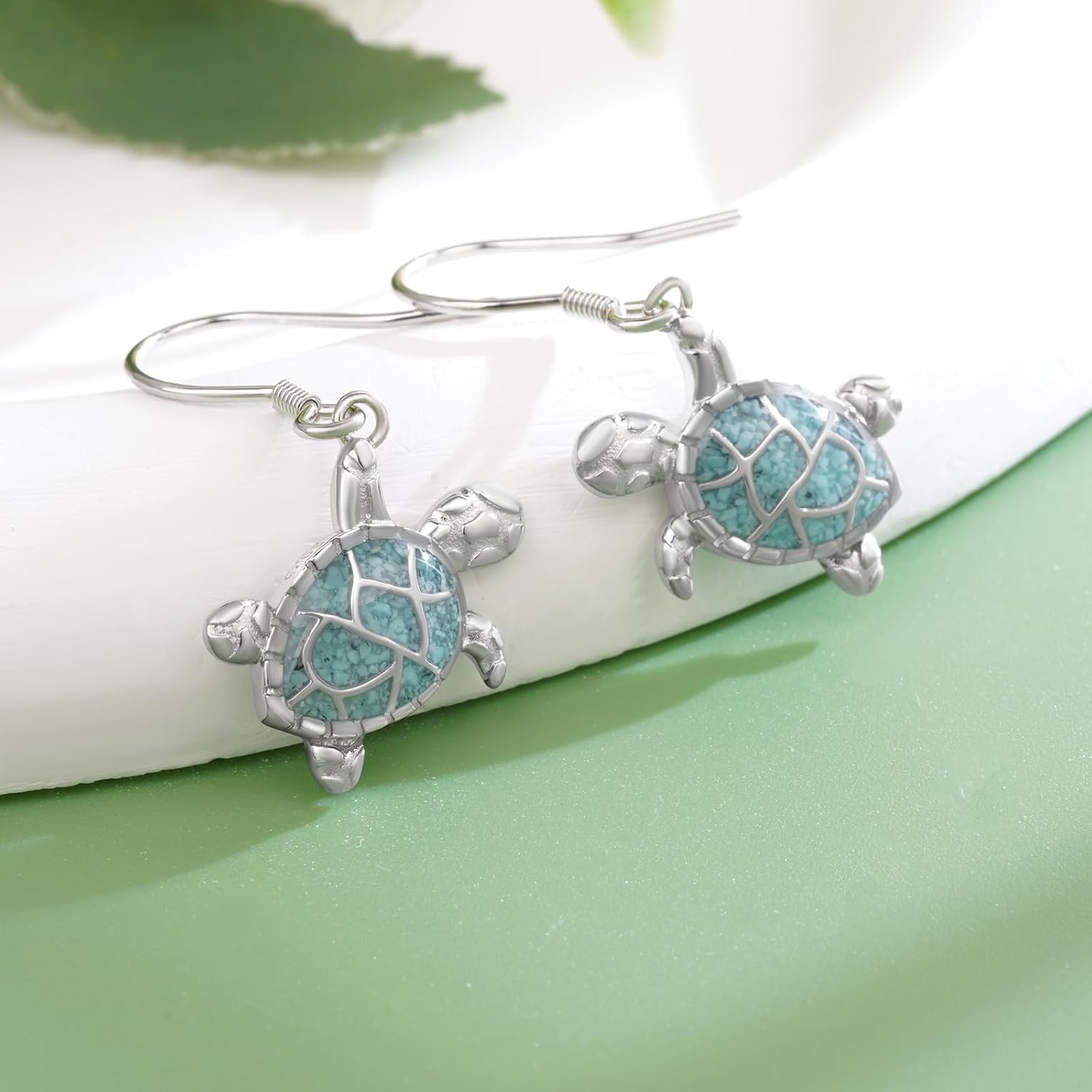 Turtle Earrings 925 Sterling Silver Sea Turtle Earrings for Women Turquoise Jewelry Gifts for Sea Lovers - Image 3