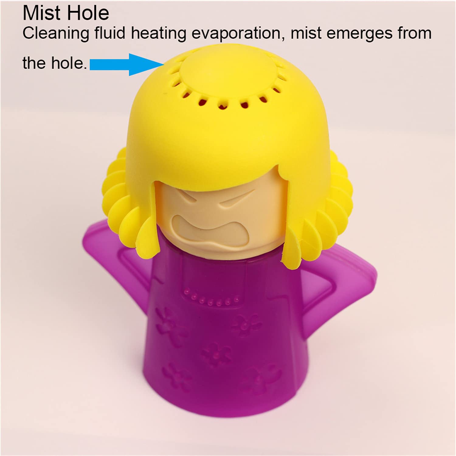iFlyMars Asltw Angry Mom Microwave Oven Steam Cleaner, Clever Mama Microwave Cleaner, the Fun and Easy Way to Steam Clean Your Microwave, Cut Cleaning Time by Half (Purple) , 4.37 x 2.55 x 5.32 1
