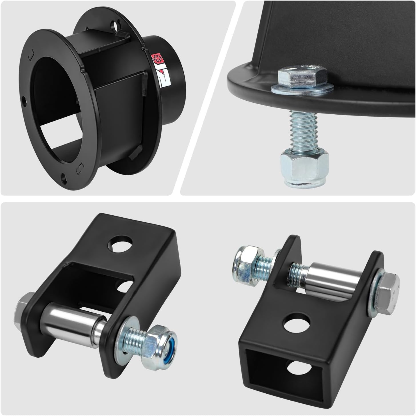 J2 Engineering 2.5" Front Leveling Lift Kit Compatible With 14-24 Ram 2500/13-24 Ram 3500 4WD, Coil Spring Spacer Shock Extensions Brackets, J2-LK-DG-F-SE-016-BK