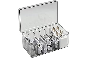 6-Compartment Stackable Data Cable Organizer