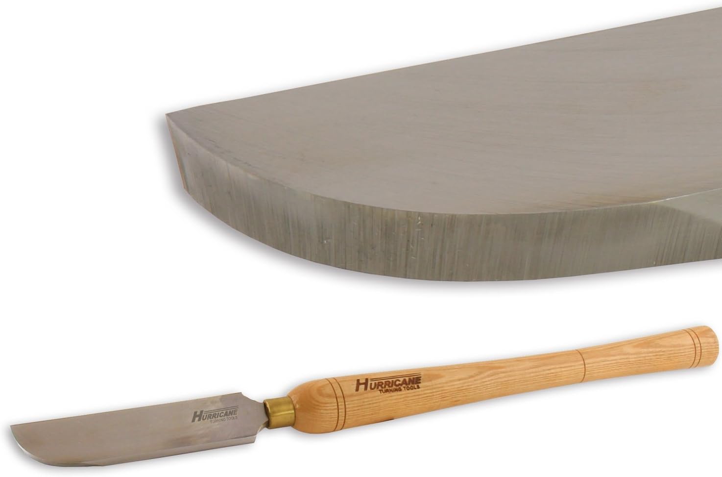 HTT-121, High Speed Steel, 1 1/2" Left Side Curved Scraper for Woodturning