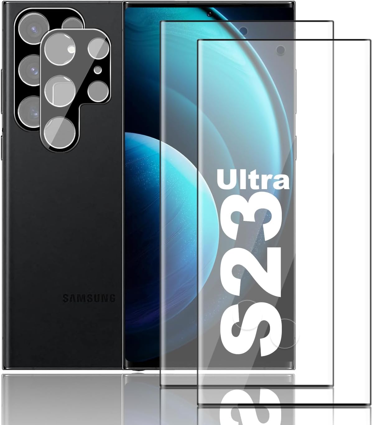 Für Galaxy S23 Ultra PanzerSchutzGlas Schutzfolie, [2 Stück] [9H Härte ...
