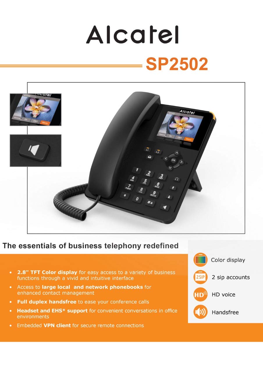 ALCATEL SP2502 -IP PHONE 10/100 ENTRY 2 SIP