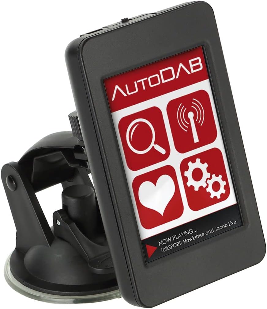 AUTODAB GO+ - Universal DAB Car Stereo Radio Digital Tuner with 3.5" Touch Screen Display