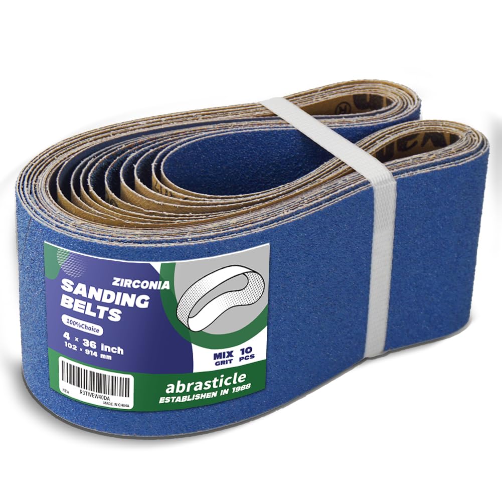 POWERTEC 3PK 6 X 48 Inch Zirconia 120 Grit Sanding Belts