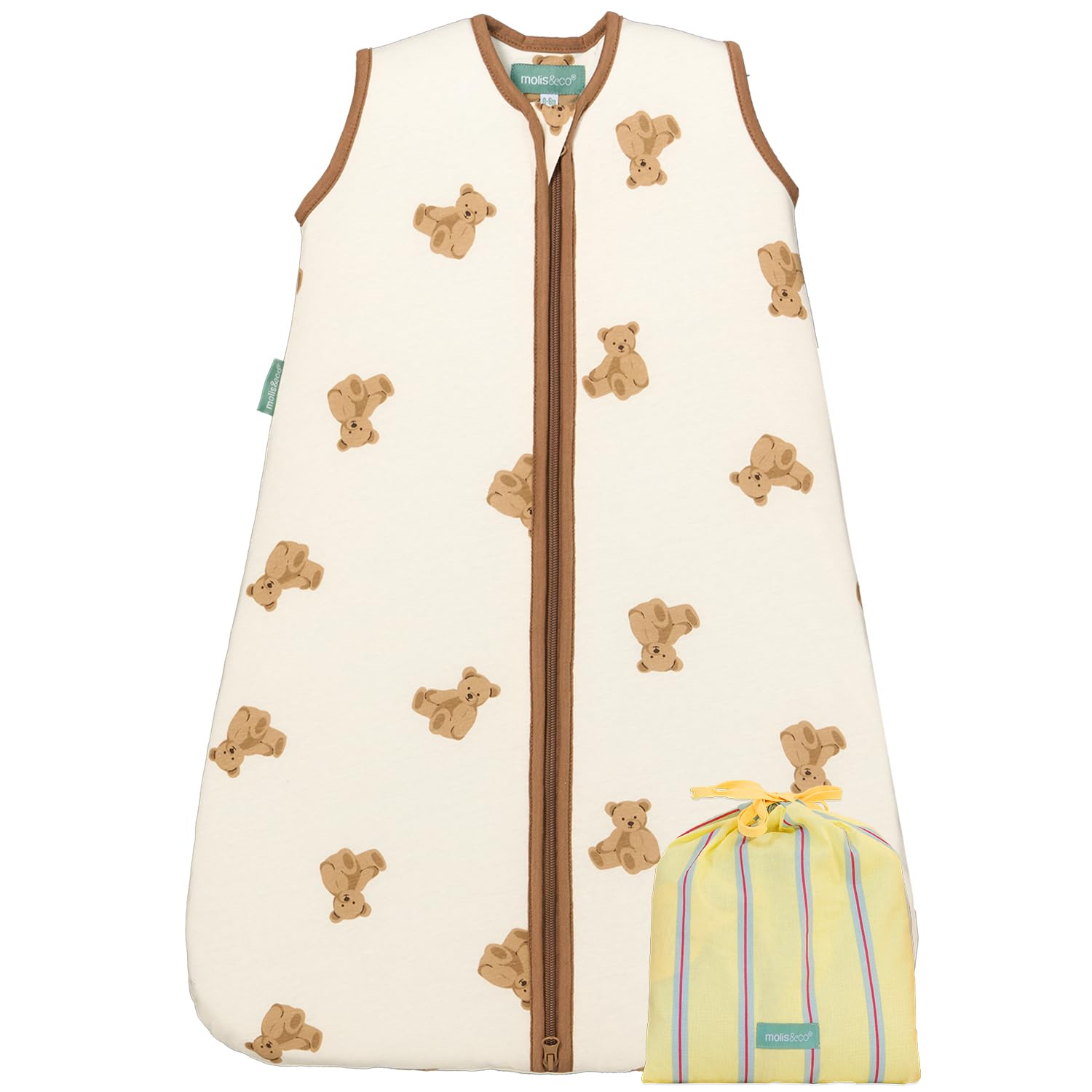 molis&co - Saco Dormir Bebé TOG 1-85 cm (6-18 Meses) - Saco Dormir Bebe Primavera y Otoño sin Mangas - Saco de Dormir Bebe para Niños Niñas (Unisex) - 100% Algodón (Oeko-Tex) - Ines II — view 14