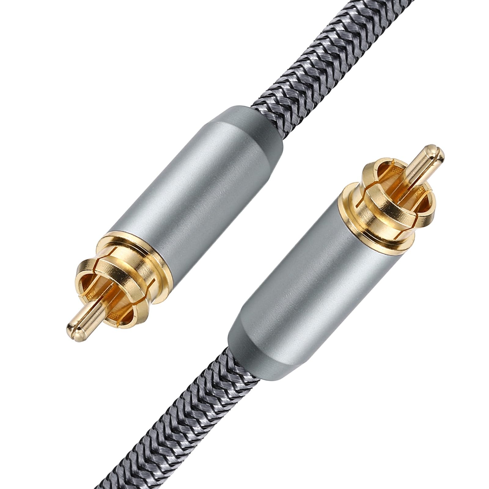 QUARKZMAN Cavo Audio Digitale Coassiale RCA A RCA | 33ft Maschio A Maschio Hi-Fi Con Placcatura In Oro Doppia PVC Per Impianto Home Theater Subwoofer Amplificatore