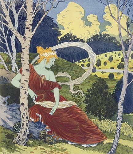Tableau dans les bois impression d'art Eugène Grasset pour créer un salon nature et élégant