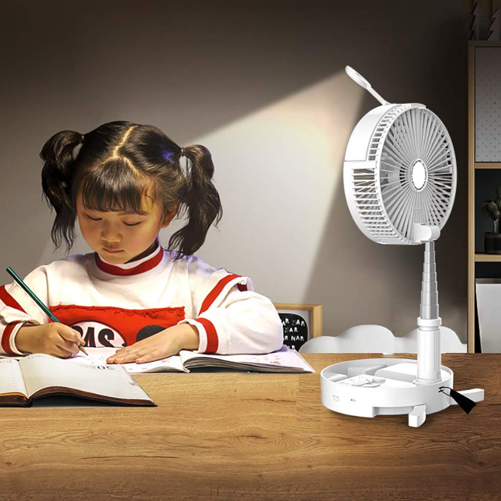 Przenośne wentylatory USB Teleskopowy składany mini wentylator, elektryczny wentylator LED Wielofunkcyjny klimatyzator, do podróży biurowych w gospodarstwie domowym