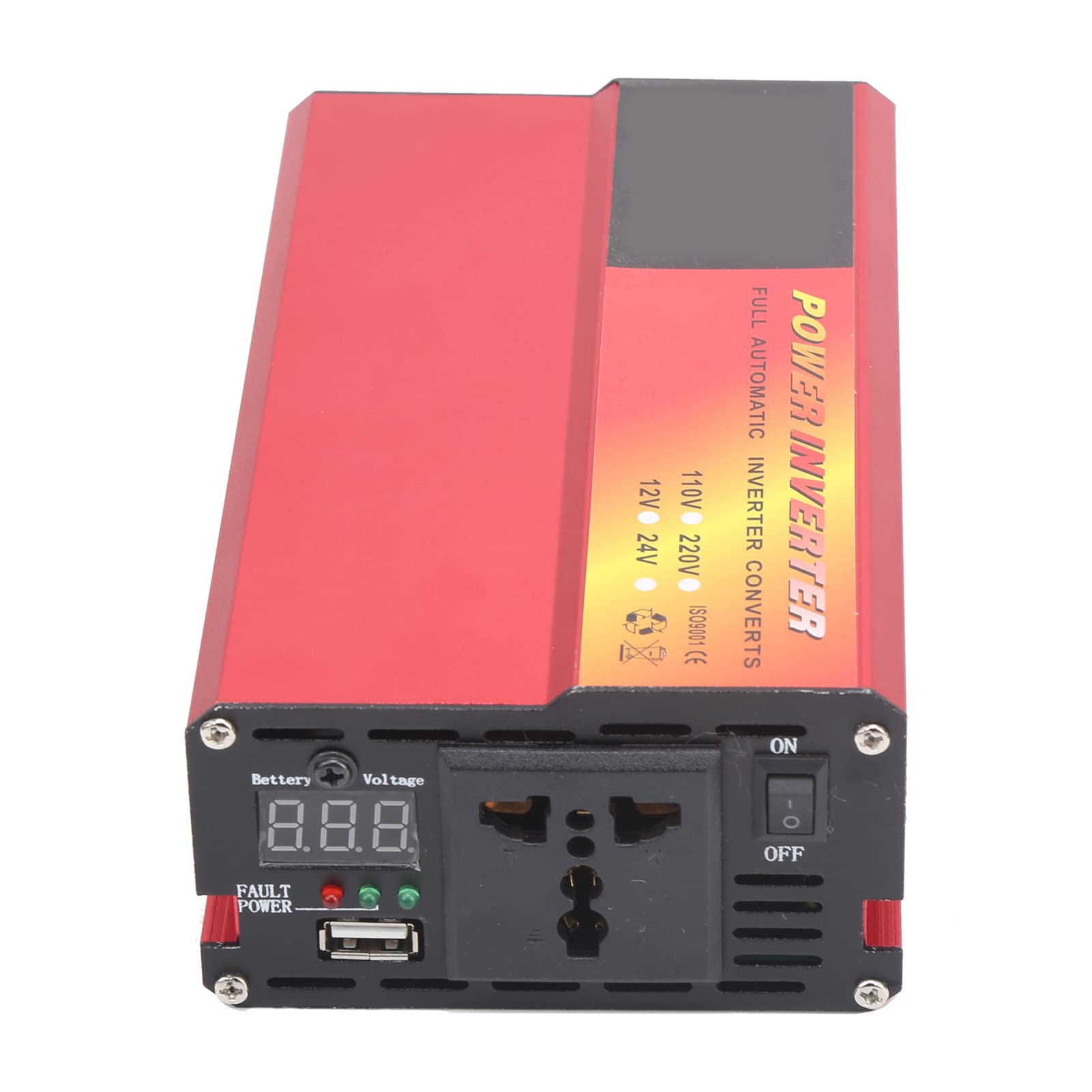 Dioche Przetwornica 220 V DC AC 800 W 24 V DC na 220 AC – Zmodyfikowany Sinus z Cyfrowym Wyświetlaczem do Użytku na Kempingu, Urządzeniach i Elektronice