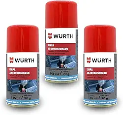 Kit 3 Higienizador Automotivo Limpa Ar Condicionado Carro Wurth Spray 145ml