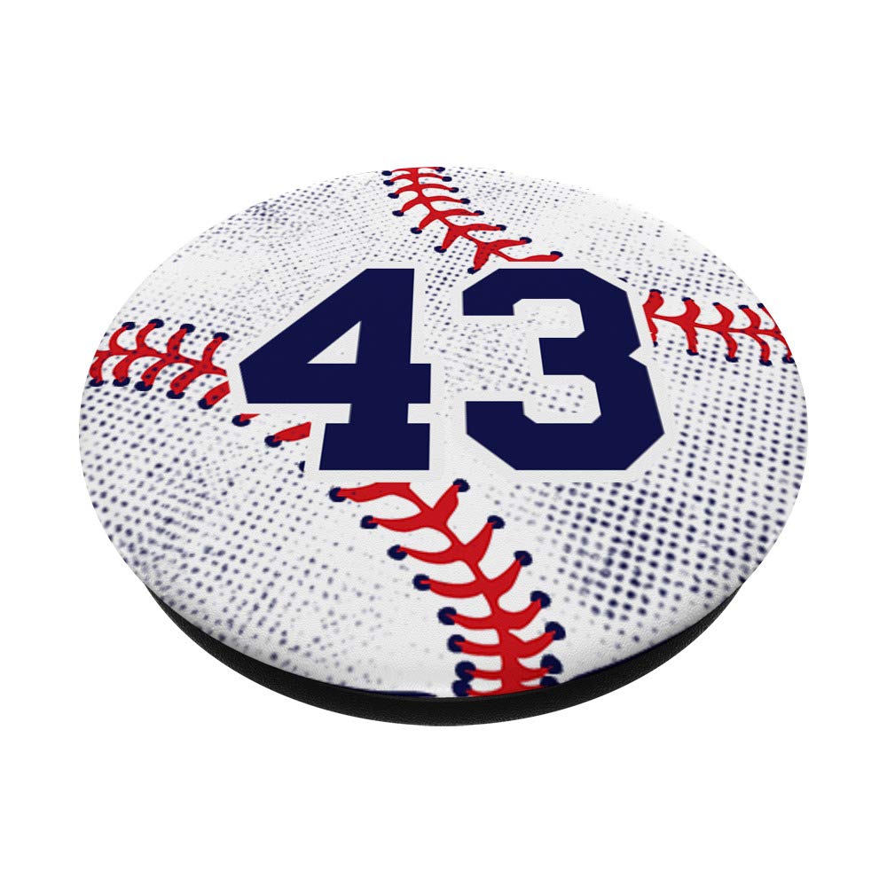 Amazon.com: Baseball Number 43 Player Uniform 43rd Birthday Blue