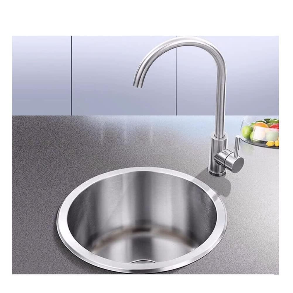 Évier rond en acier multi-usage 30 cm idéal pour optimiser l'espace cuisine et buanderie