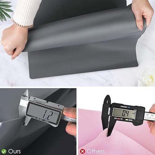 Miniatura 7 de Tapetes de silicona extra grandes para encimera de cocina, manteles individuales de silicona de 27.6 x 19.7 pulgadas para niños, tapete de silicona