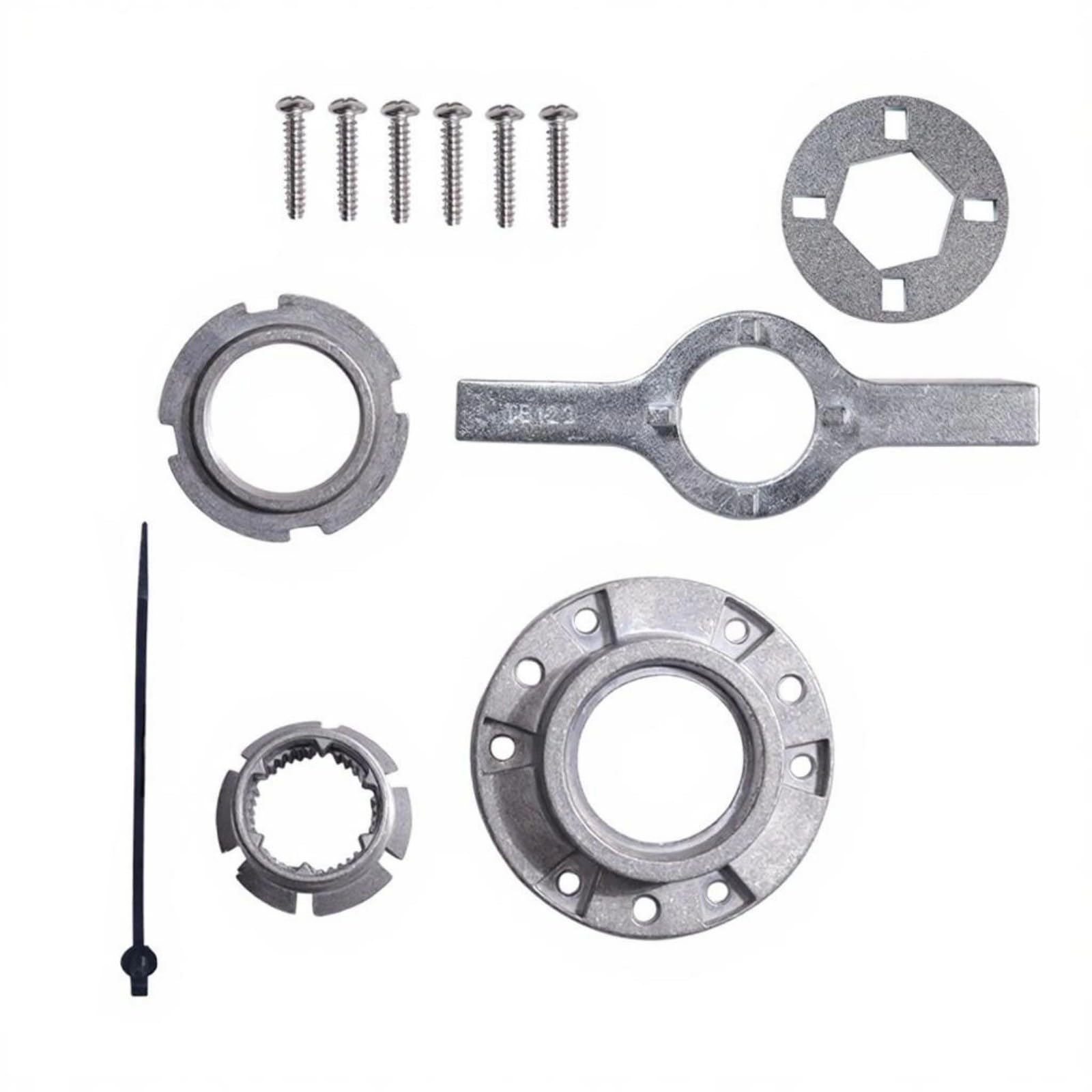 YWLUUOO W10324651 Universals Metal Washer Basket Hub Repair Set with TB123A Installation Tools Wrench for Most Washing Machine Washer Spanner Wrench