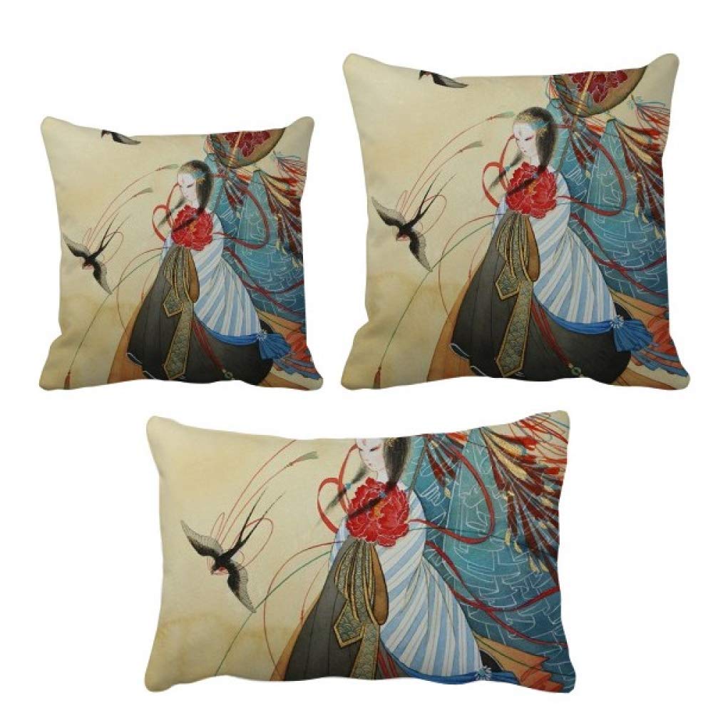 Hirondelles chinoises housse de coussin cadeau decoration maison