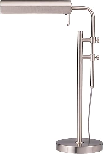 O'Bright Aurora - Lámpara LED de escritorio de farmacia, brazo oscilante, diseño industrial para lectura, manualidades, trabajo, LED de 10 W, altura