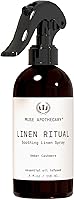 Muse Apothecary Linen Ritual Amber Cashmere Linen Spray - Soothing Essential Oil Fabric Mist for Laundry, Bedding & Home, 4oz