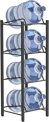 Miniatura 8 de mocomax Soporte para jarra de agua de 5 galones, soporte desmontable para botella de agua de 8 botellas, soporte para jarra de agua de 4 niveles,