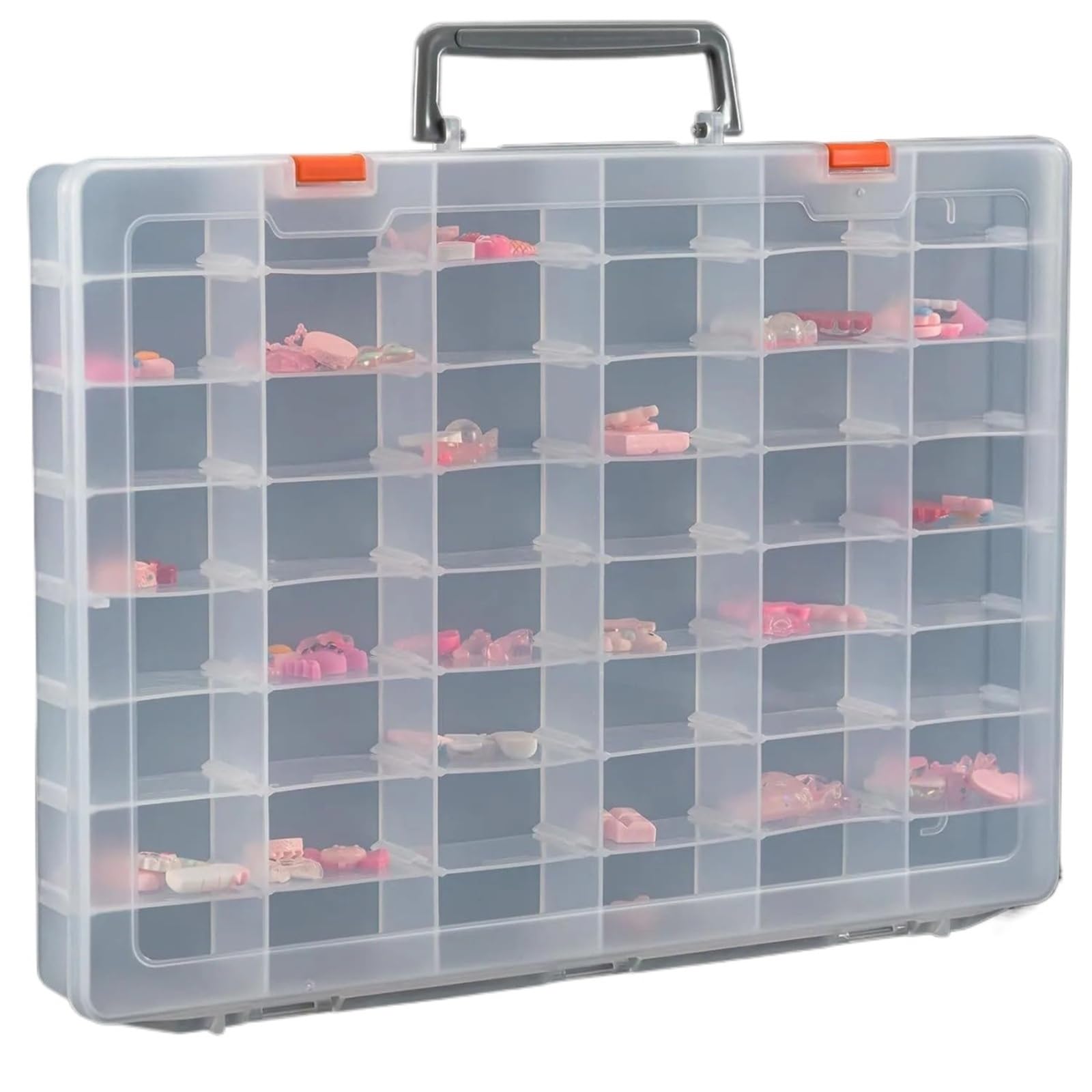 Caja organizadora de plástico transparente de 48 rejillas