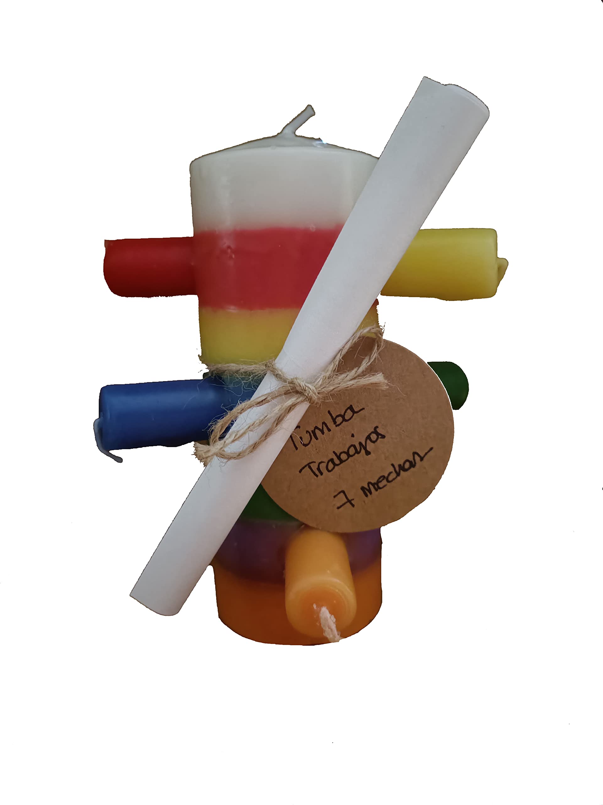 DRW Vela Tumba Trabajos de 7 mechas de Colores 14 cm